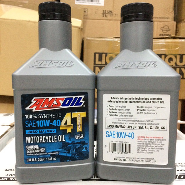 Nhớt Amsoil 10W40 Performance 946ML tổng hợp 100% - nhập khẩu Mỹ