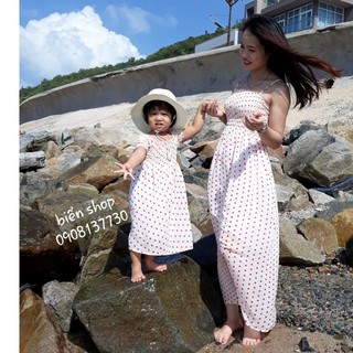 Set đầm maxi Mẹ & Bé [trên 40 hoa]