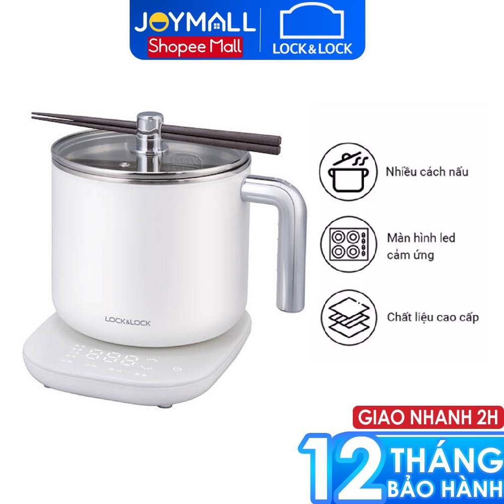 Nồi điện đa năng Lock&amp;Lock 1,5L EJC141 - Hàng chính hãng, có thể dùng nồi nấu lẩu, nấu mì, nấu nước, hâm nóng - JoyMall