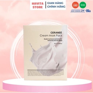 Mặt nạ ceranee chính hãng dưỡng trắng phục hồi da chuyên sâu cấp độ tế bào biocell dừa tươi, mask dưỡng trắng căng bóng