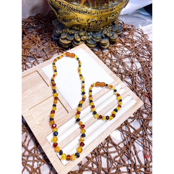 BỘ HO PHACH AMBER HẠT ĐỀU ĐẸP CHO BÉ- HẠT TO BÓNG ĐẸP