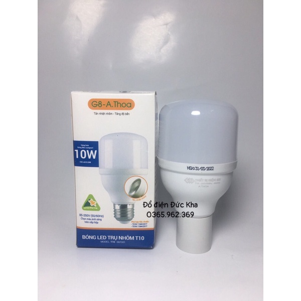 BÓNG LED TRỤ NHÔM G8 ĐỦ SỐ