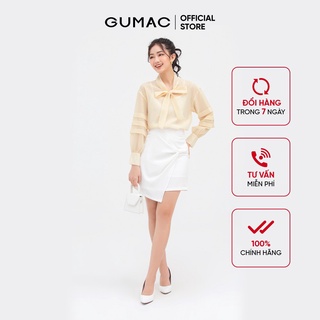 Chân váy nữ đắp tà xoắn nơ gumac màu trắng đủ màu vb822
