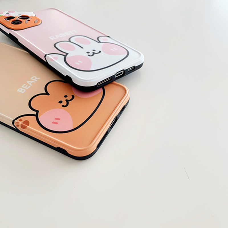 Ốp Điện Thoại Hình Gấu Và Thỏ Đáng Yêu Cho Iphone 12 Pro Max 11 Pro Max X Xr Xs Max Xr 8 7 Plus | BigBuy360 - bigbuy360.vn
