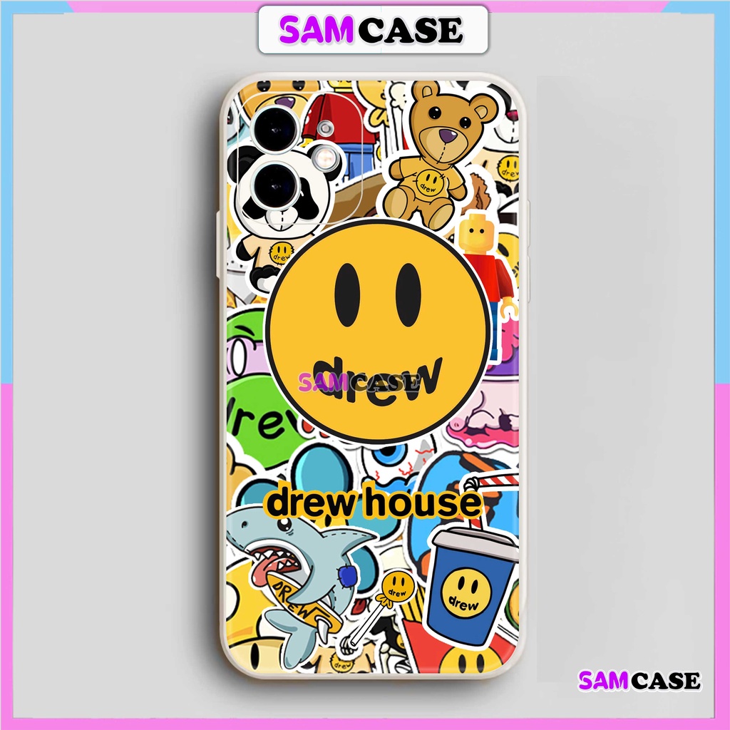 Ốp lưng iPhone 6/6s/7/8/X/XS/11/12/13/14 Pro Plus Max viền vuông chống sốc bảo vệ camera silicon mềm hình Drew29-1