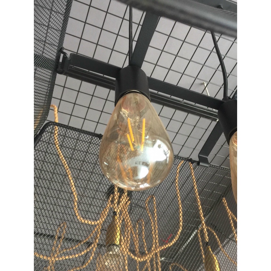 10 Bóng đèn Edison ST64 4W màu Vàng đui E27