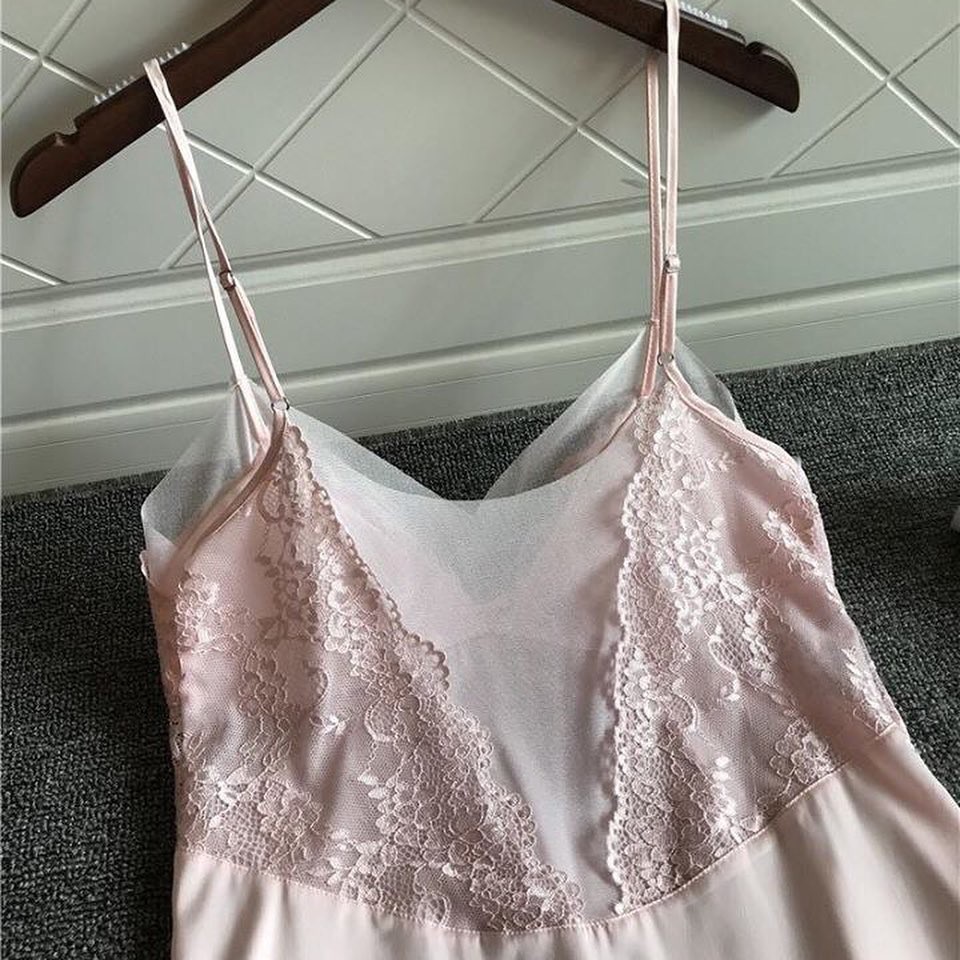 Váy ngủ lụa satin cao cấp phối lưới ren gợi cảm giá rẻ-HONEY | BigBuy360 - bigbuy360.vn