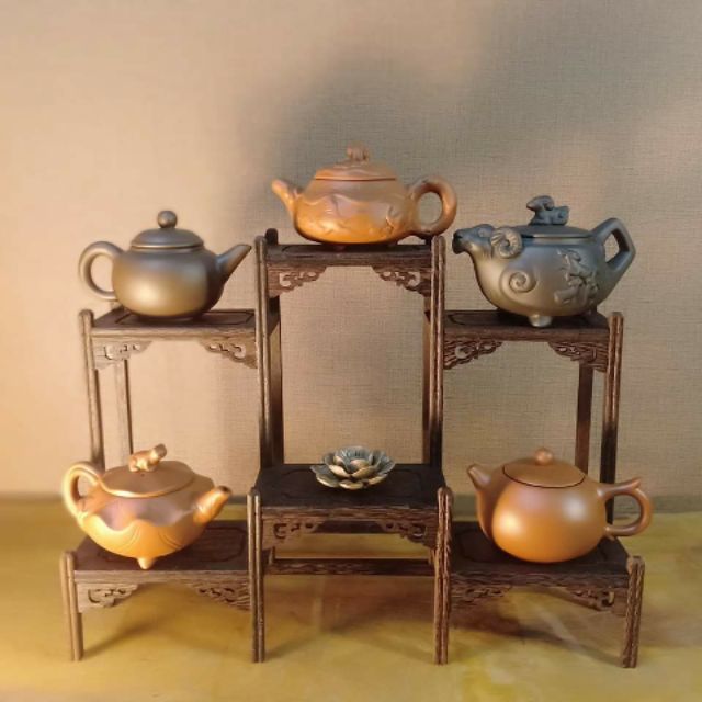 Kệ gỗ cho bàn trà, bonsai mini và vật phẩm phong thủy