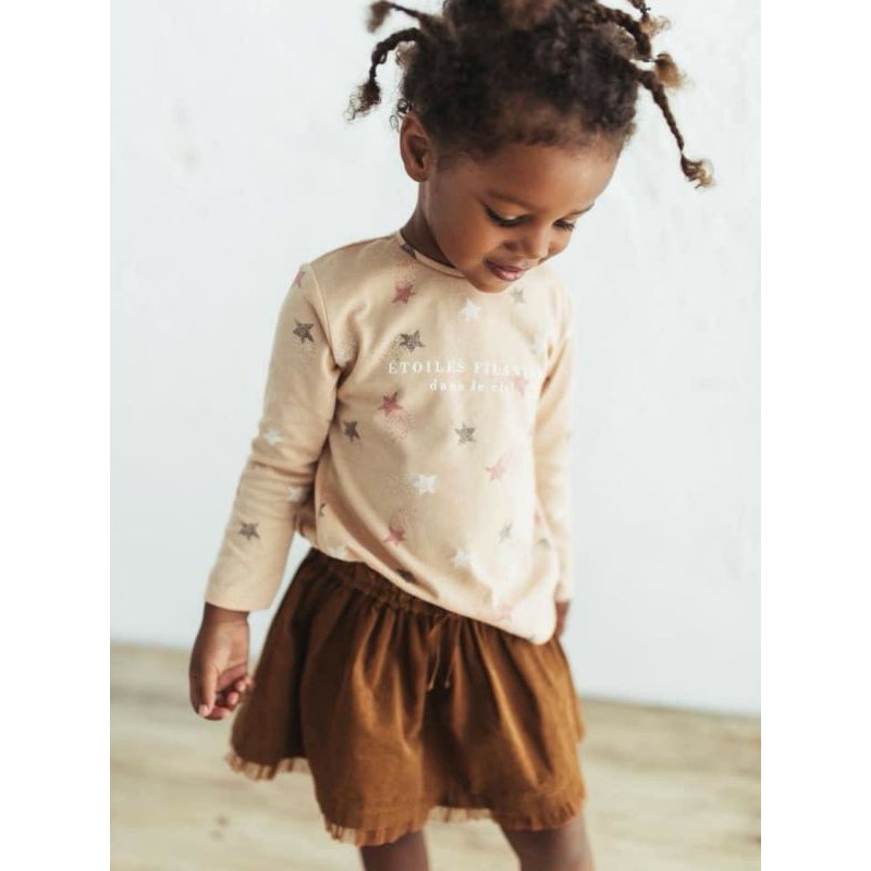 Chân váy nhung tăm cho bé