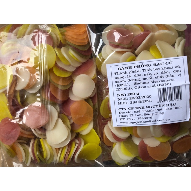 Bánh phồng tôm rau củ - gói 180g date mới