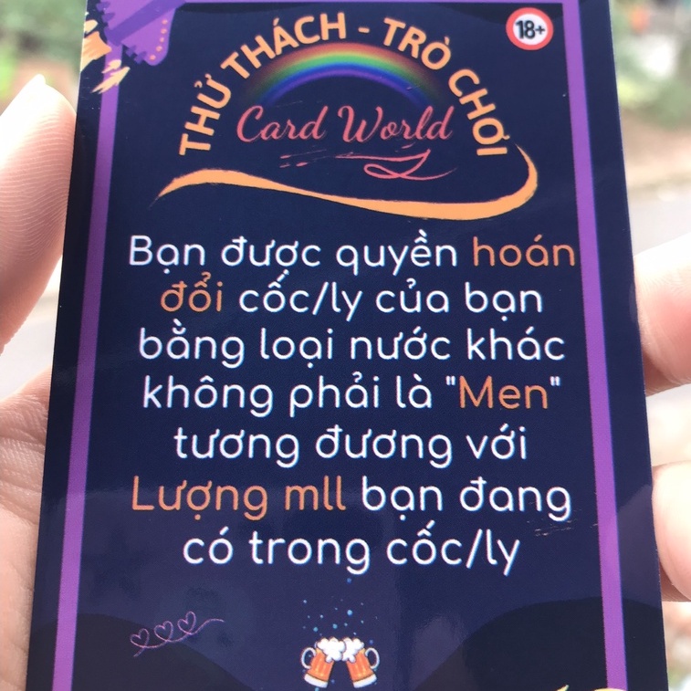 Bộ bài Nhậu thử thách, nâng cao drink game, hấp dẫn cùng bạn bè Card World P2