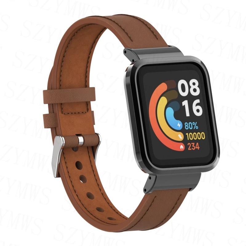 Dây Đeo Bằng Da Thay Thế Cho Đồng Hồ Thông Minh Xiaomi Mi Watch Lite / POCO 3 / 3 Active / 2 Lite