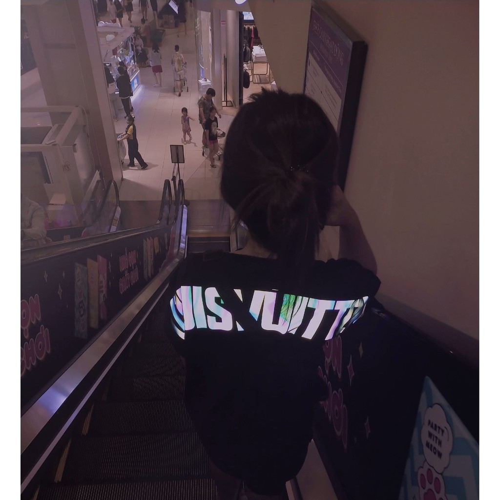 Áo thun tay lỡ Phản Quang 7 màu LuonVuiTuoi ngang lưng form rộng nam nữ unisex dáng rộng màu trắng đen basic