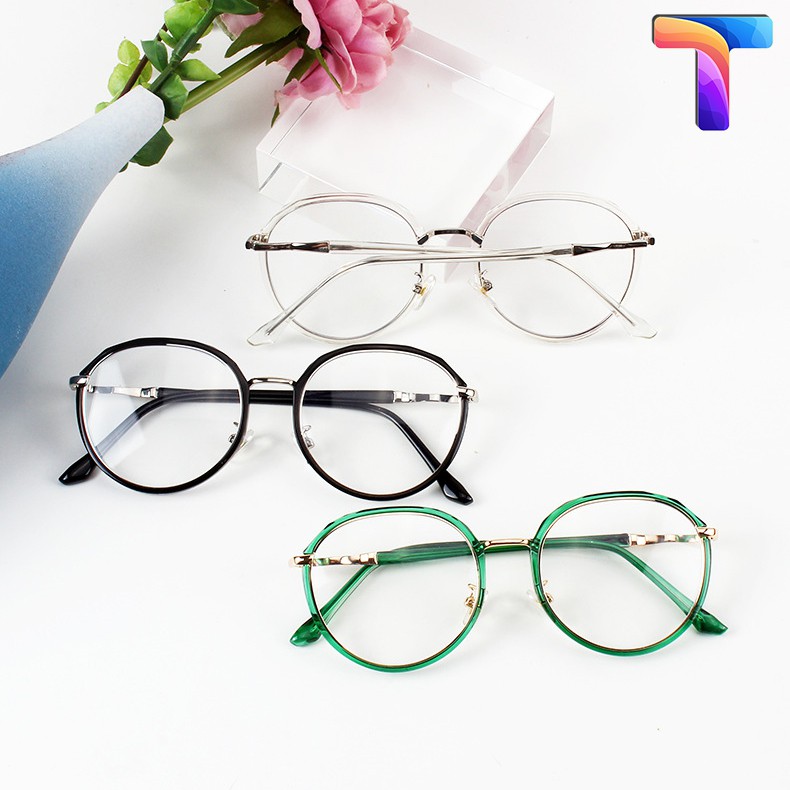 Mắt kính chống ánh sáng xanh tròn nữ MI200