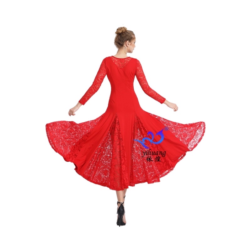 ĐẦM KHIÊU VŨ BƠ ĐẦM KHIÊU VŨ STANDARD THUN PHỐI REN CO GIÃN VL428N