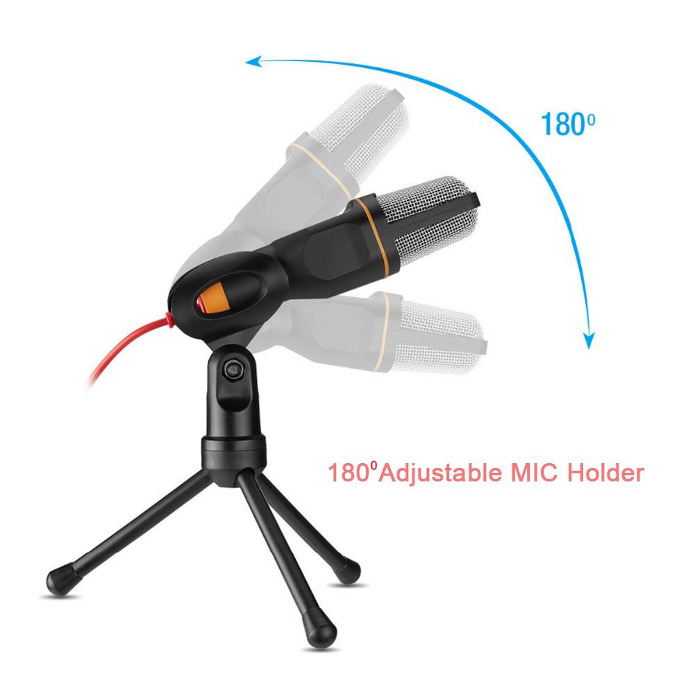 🎉Bộ ngưng tụ Micrô 3,5 mm Cắm Stereo MIC Chân máy tính để bàn để ghi âm Podcast trò chơi video trên YouTube