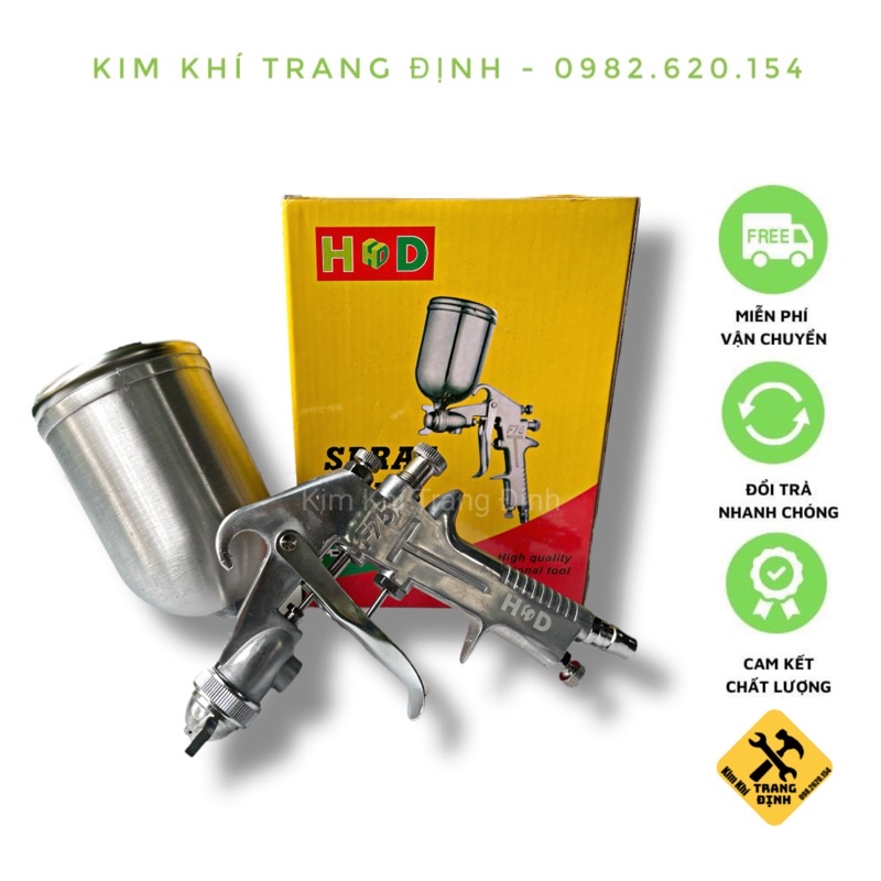 Súng phun sơn HD F75 (bình 400cc) chính hãng