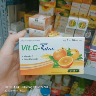 Vit.c-Tatra hộp 50 viên bổ sung vitamin C và kẽm