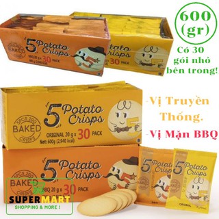 Bánh Khoai Tây 5 Potato Crisps 600 gram (20g x 30 gói)