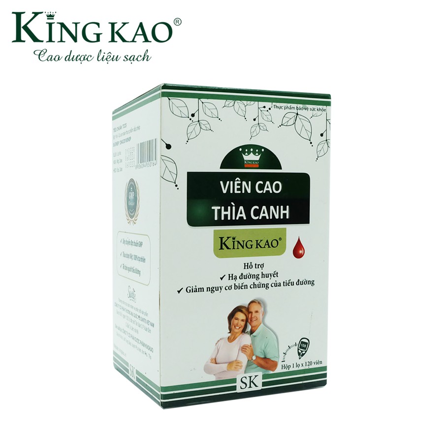 (120viên) Viên cao dây thìa canh Kingkao lọ to - Hạ đường huyết an toàn, ổn định