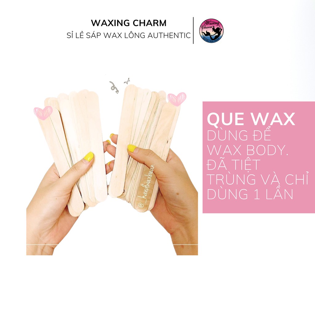 10 Que đè lưỡi gỗ dùng quét sáp wax tiện lợi