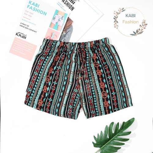 Quần đùi nữ KABI quần short vải tole quần ngắn mặc nhà mặc ngủ hoa văn alibaba thoáng mát dễ thương nhiều màu | BigBuy360 - bigbuy360.vn