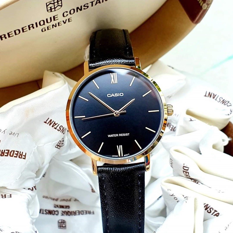 Đồng hồ nữ dây da Casio Anh Khuê LTP-VT01GL-1BUDF