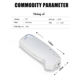 Kính lúp có đèn mini độ phóng đại 100X V3
