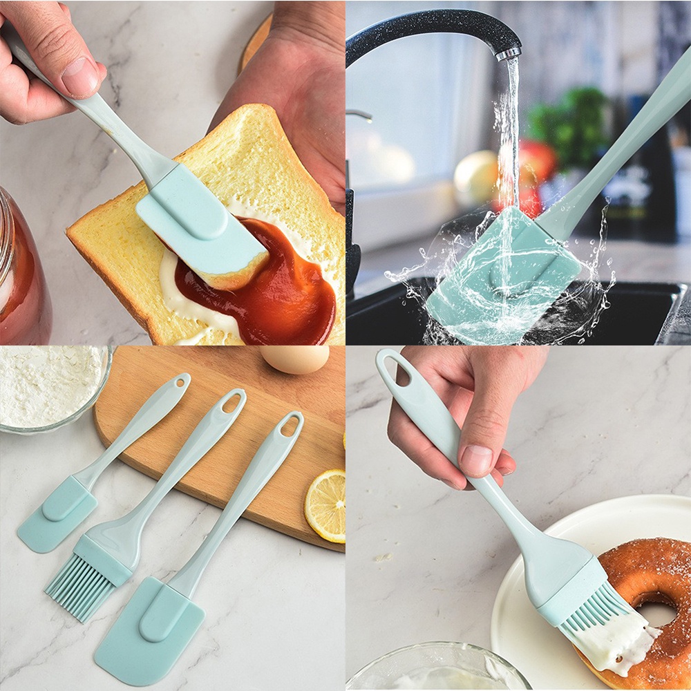 Set 3 dụng cụ phết dầu làm bánh bằng silicone