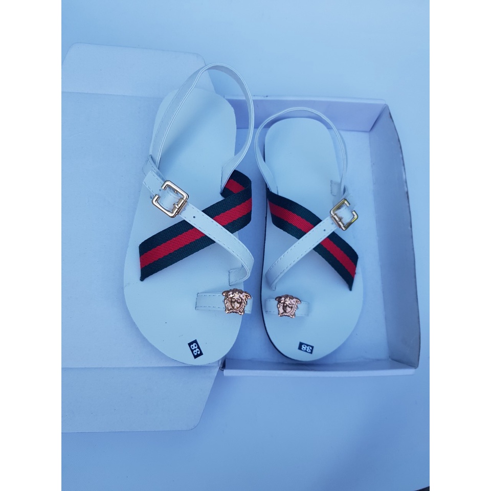 sandal đồng nai xăng đan nữ ( đế trắng quai trắng phối dù ) size từ 34 đến 42 nữ