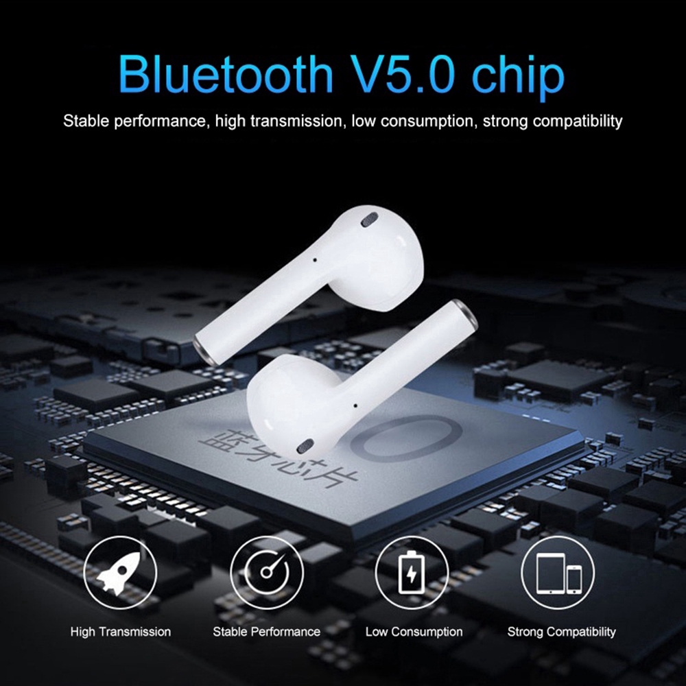 COD i12 TWS Popup Wireless Earphones Touch Control Bluetooth Earbuds Hifi Sound Headphones