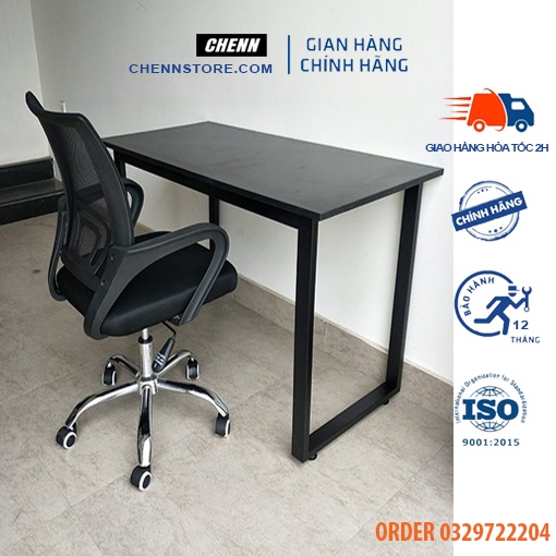 Bộ bàn ghế làm việc, Combo ghế xoay văn phòng & bàn chân chữ cái. Bàn chữ Z. (Ảnh thật).