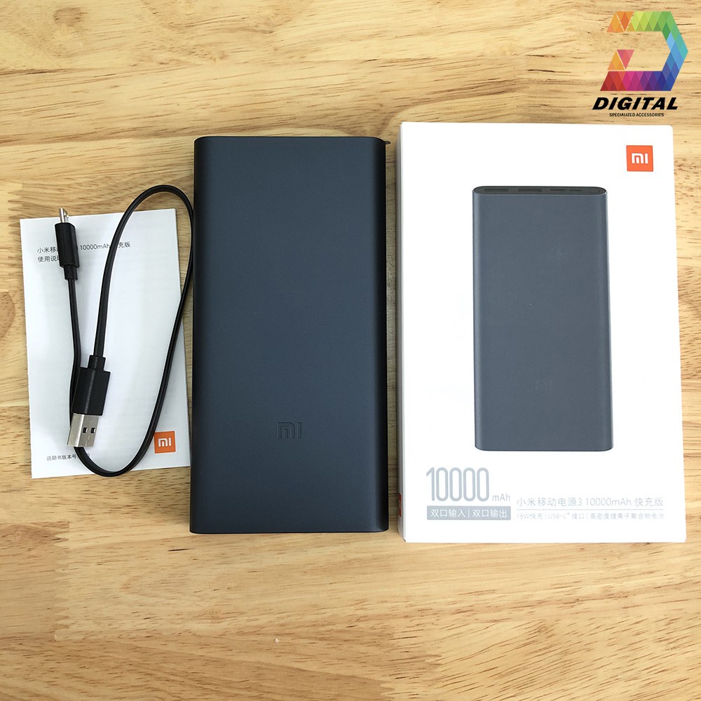 Pin dự phòng XIAOMI Sạc nhanh 18W 10000 mAh cho IP Samsung Oppo iPad