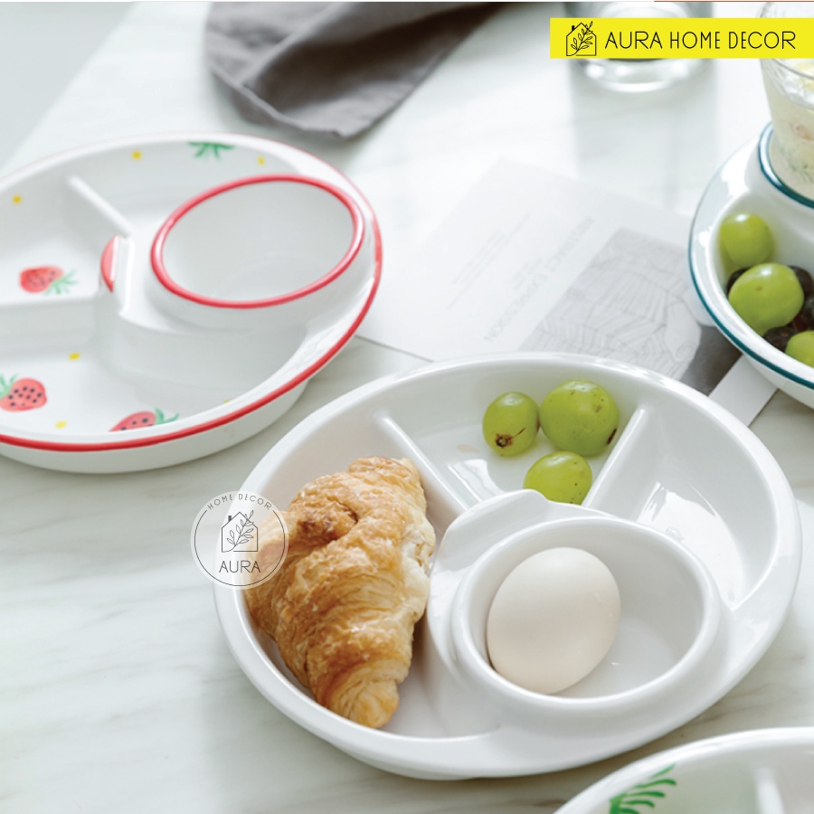 Khay Ăn Dặm Cho Bé Kèm Ngăn Để Cốc Tiện Lợi Nakaya Nội Địa Nhật Bản - KJ HOME