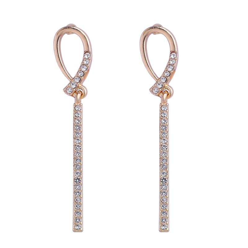 Bông Tai Mạ Bạc 925 Dạng Dài Đính Đá Thời Trang 2021