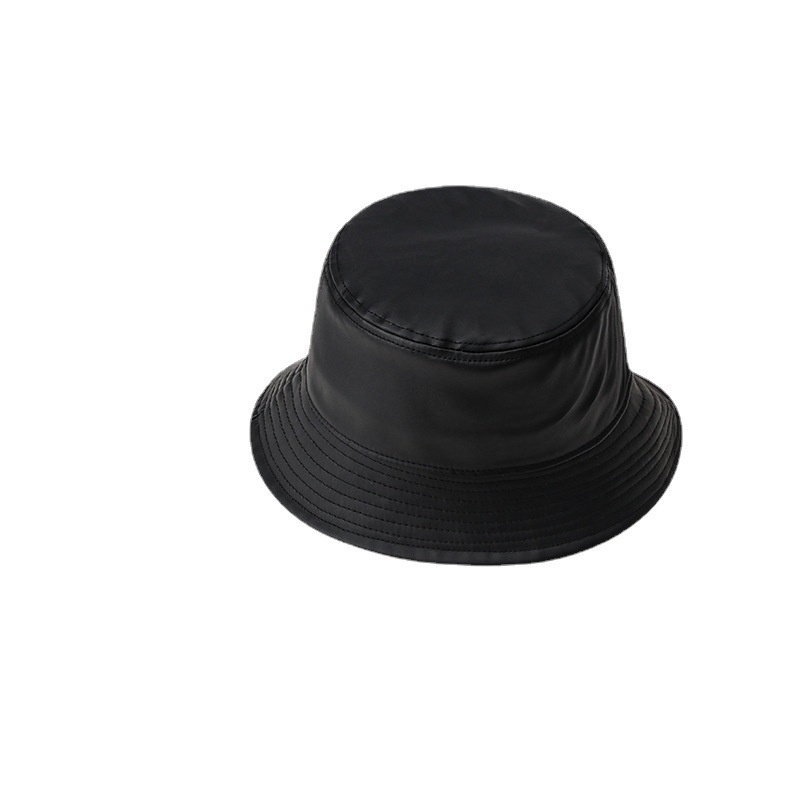 Mũ Bucket Chất Liệu Da PU Chống Nắng Phong Cách Thời Trang Thu Đông Hàn Quốc