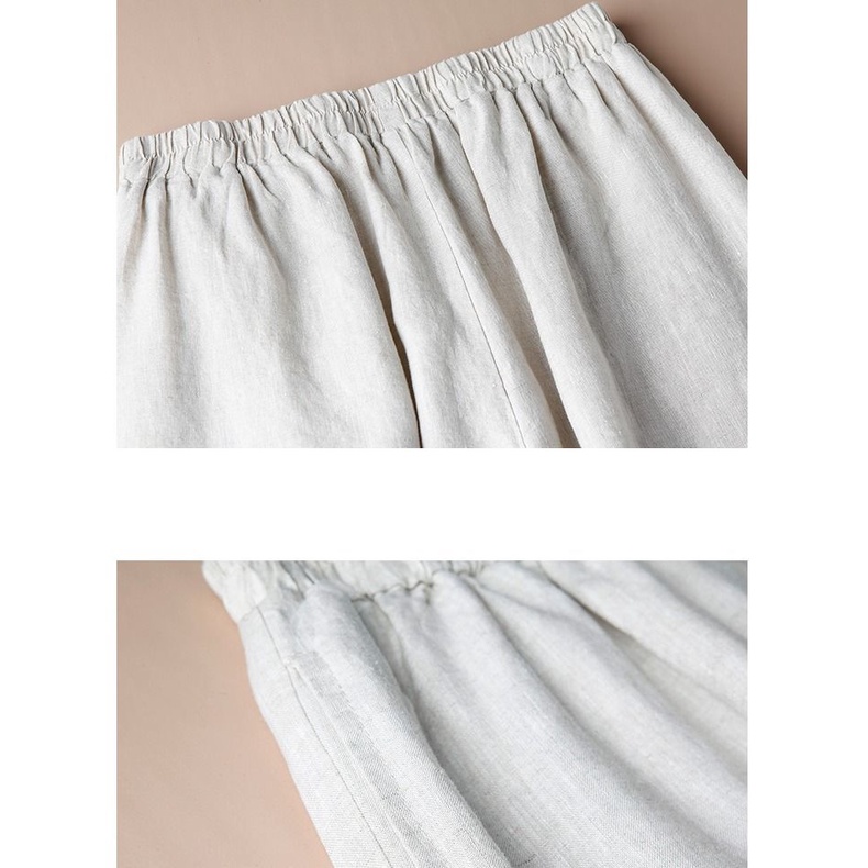 Quần Dài Vải Lanh cotton Mỏng Ống Rộng Lưng Cao Thời Trang Mùa Hè Mới 2022 Cho Nữ Cỡ m-3xl