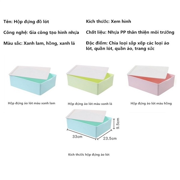 Khay đựng áo ngực đồ lót nhựa PP Hando