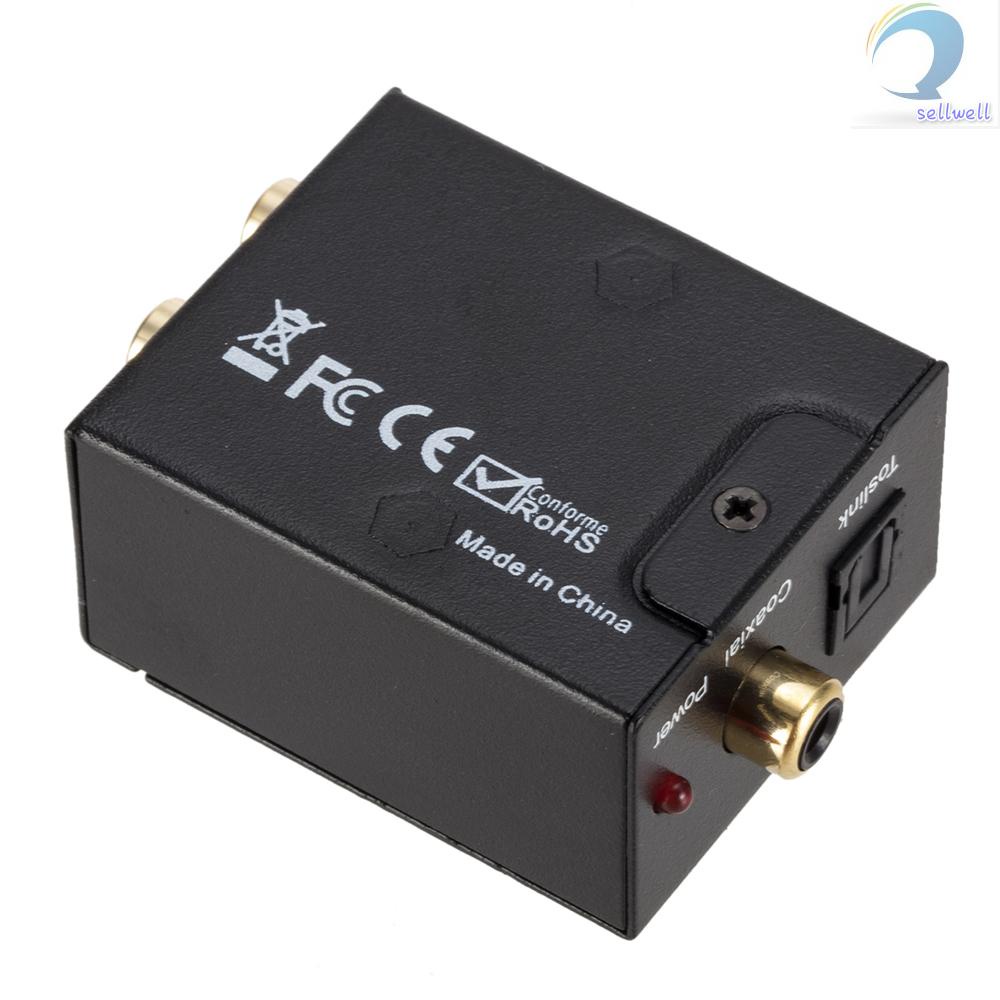 Digital to Analog Audio Converter Audio Switch Box Optical to RCA AV Switcher Selector Box Coaxial Toslink