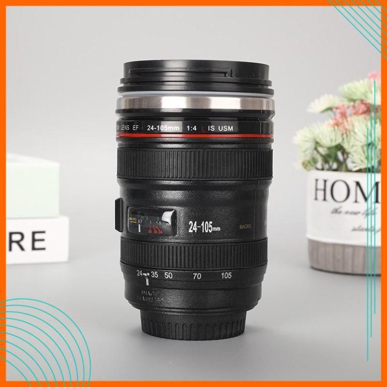 Ly Giữ Nhiệt CaFe - Cốc Giữ Nhiệt CaFe Tự Động Khuấy Hình Ống Kính Lens Máy Ảnh