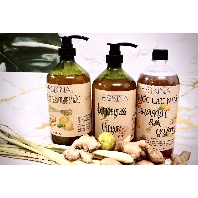LEMONGRASS GINGER_ NƯỚC RỬA CHÉN_ NƯỚC LAU NHÀ ( TỪ NƯỚC CHƯNG CẤT GỪNG SẢ CHANH)