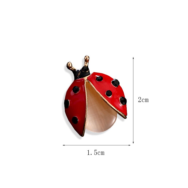 Trâm Cài Hình Bọ Cánh Cứng Tráng Men Màu Đỏ Dễ Thương Phù Hợp Làm Quà Cho Nữ/Tiệc Tùng