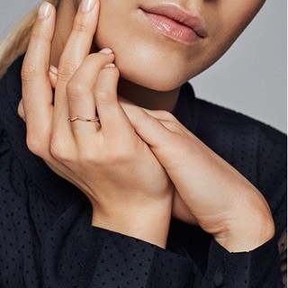 Silver Rose Gold Polished Wishbone Ring