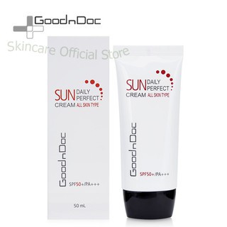 [CHÍNH HÃNG] Kem chống nắng dưỡng sáng da ngừa lão hóa 3 in 1 Goodndoc Daily Perfect Suncream SPF 50+/PA+++ 50ml