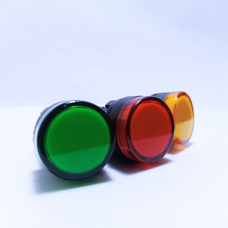 Đèn báo pha tủ điện phi 22mm 220V | Lakisan | Xanh - Đỏ - Vàng