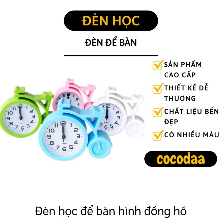 Đồng Hồ Để Bàn - Đồng Hồ Báo Thức Hình Chiếc Xe Đạp Trang Trí Bàn Làm Việc 7629 [FREESHIP]