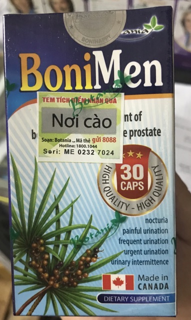 ✅[ CHÍNH HÃNG] BoniMen- Hỗ Trợ Điều Trị Phì Đại Tuyến Tiền Liệt( Mua 6 Tặng 1 Bằng Tem Tích Điểm)