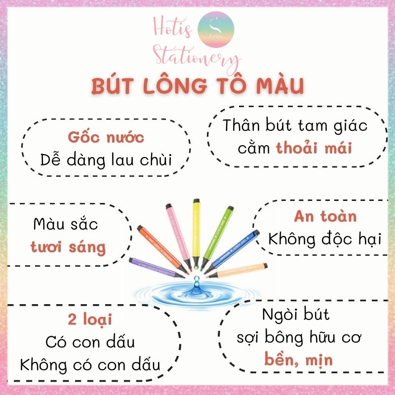 [HOTIS] Bút lông tô màu AIHAO color pen vẽ tranh gốc nước - Bộ 12/18/24/36 màu