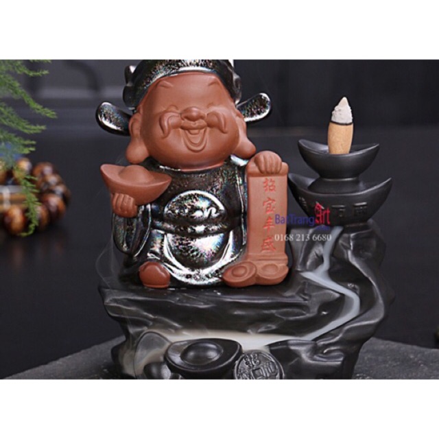 Thác khói trầm hương thần tài tặng 10 nụ