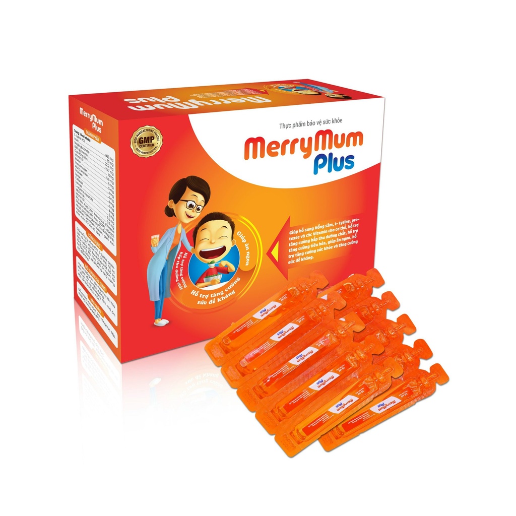 MERRYMUM PLUS- Giup bé ăn ngon,tăng cường hệ tiêu hóa và hấp thu dưỡng chất
